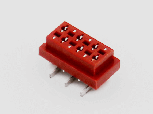 红色IDC2.54mm SMD SMT 贴板式连接器
